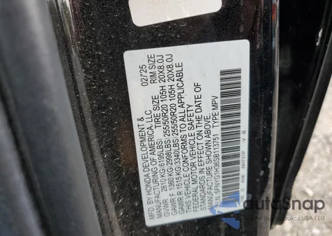 2025 Honda Pilot Sport from USA, damaged, VIN 5FNYG1H36SB113751